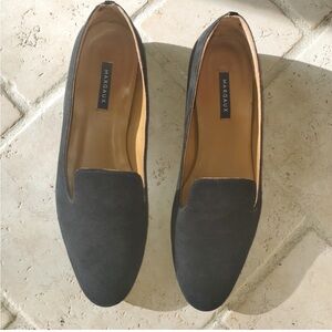 Margaux Black Suede Flat Loafers | 43.5 (US 12.5)